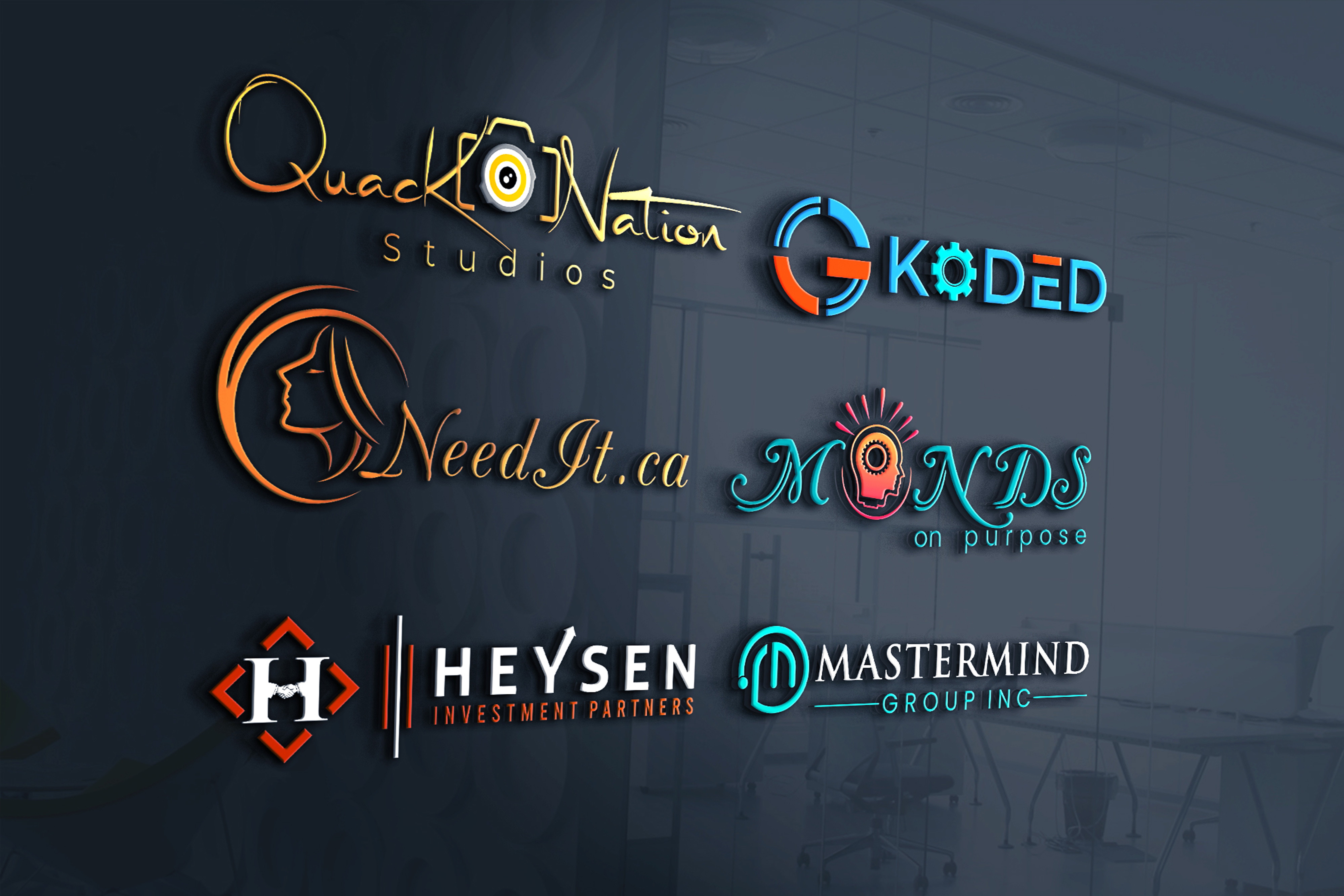 I will do modern minimalist lettermark logo design