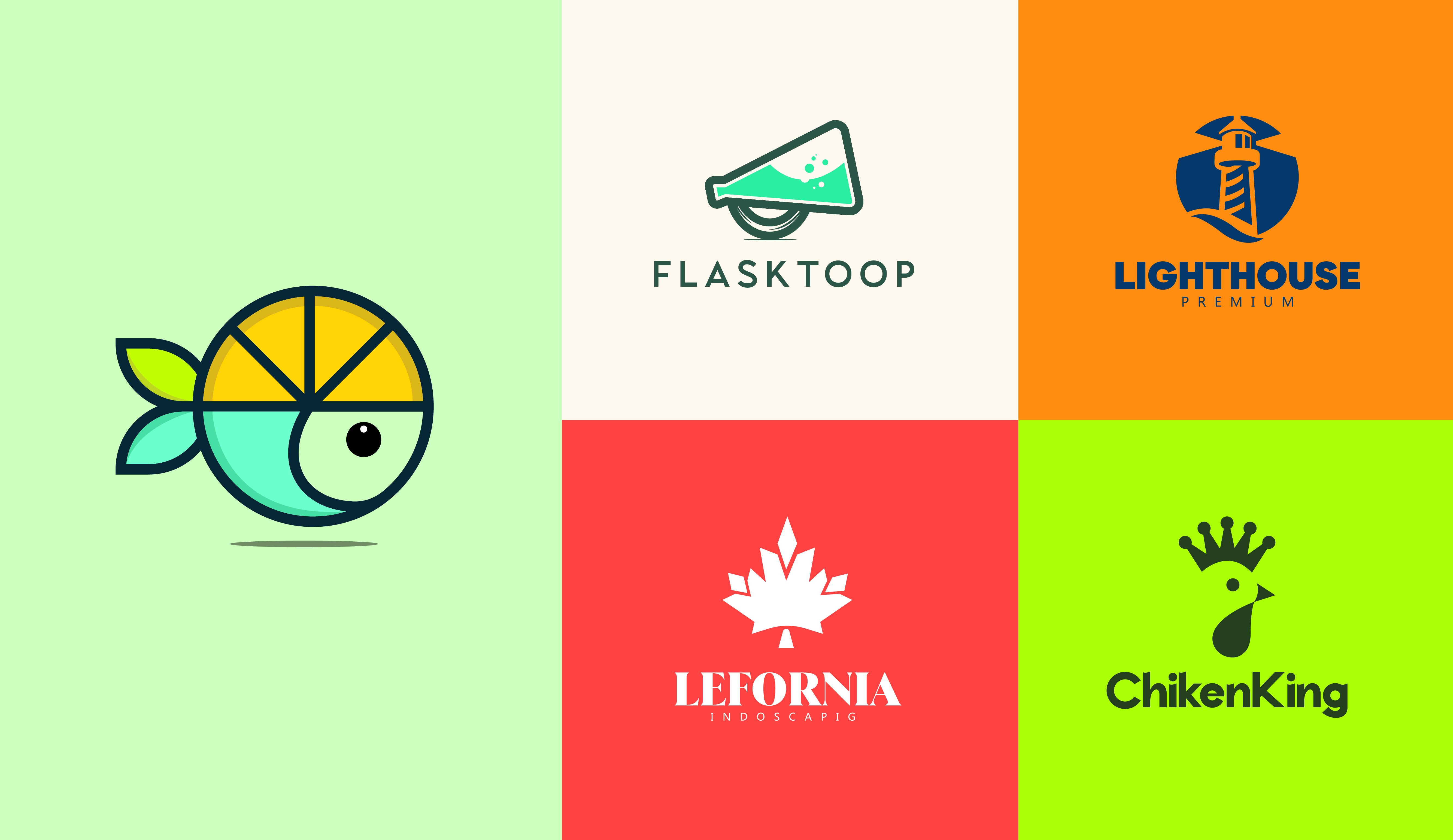 I will do minimalist flat logo design for your business