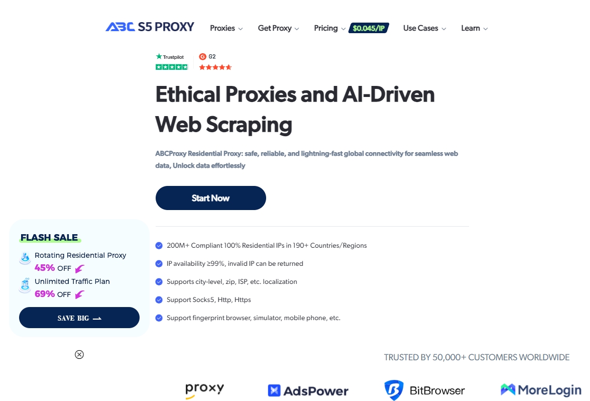 Premium Residential Proxies, just $0.77/GB, free proxy tool!