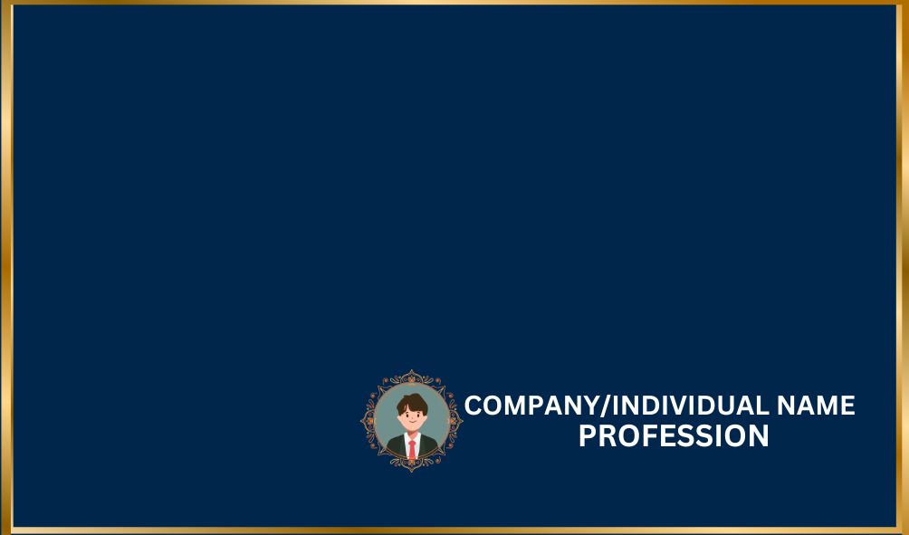 100% Customizable Royal Formal Business Card along with photo and LOGO DESIGN