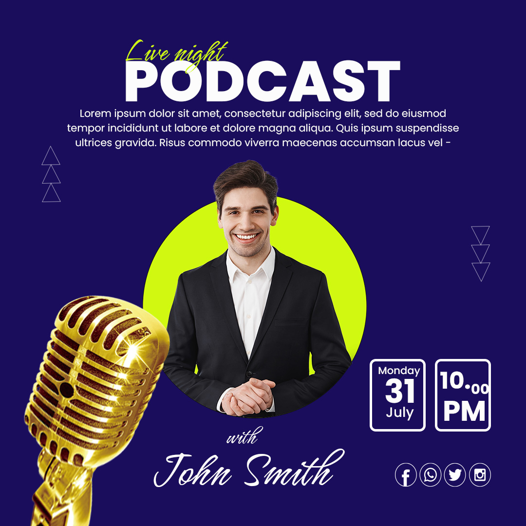 I will design unique, professional and luxury podcast cover art 