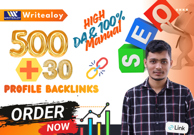 I will do 500+ (30 Extra) manual high domain authority SEO profile backlinks (any category accepted)