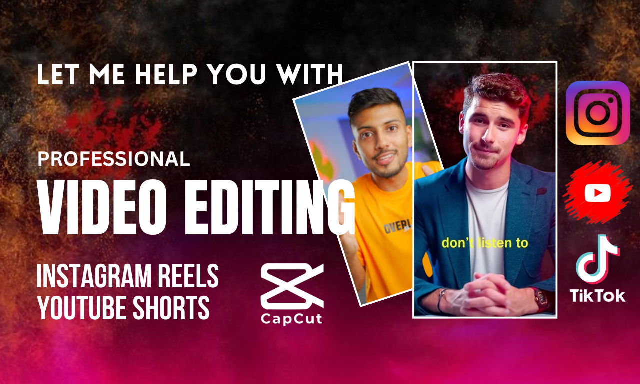 I will edit youtube shorts instagram reels on capcut video editing