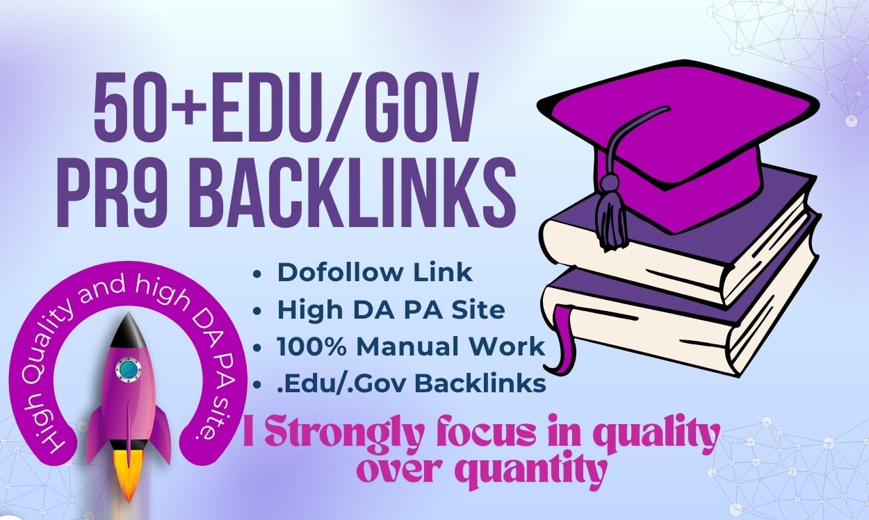Handmade 50 High DA High-trust Dofollow Pr9 ED GV profile & comments Backlinks,Enhanced SEO