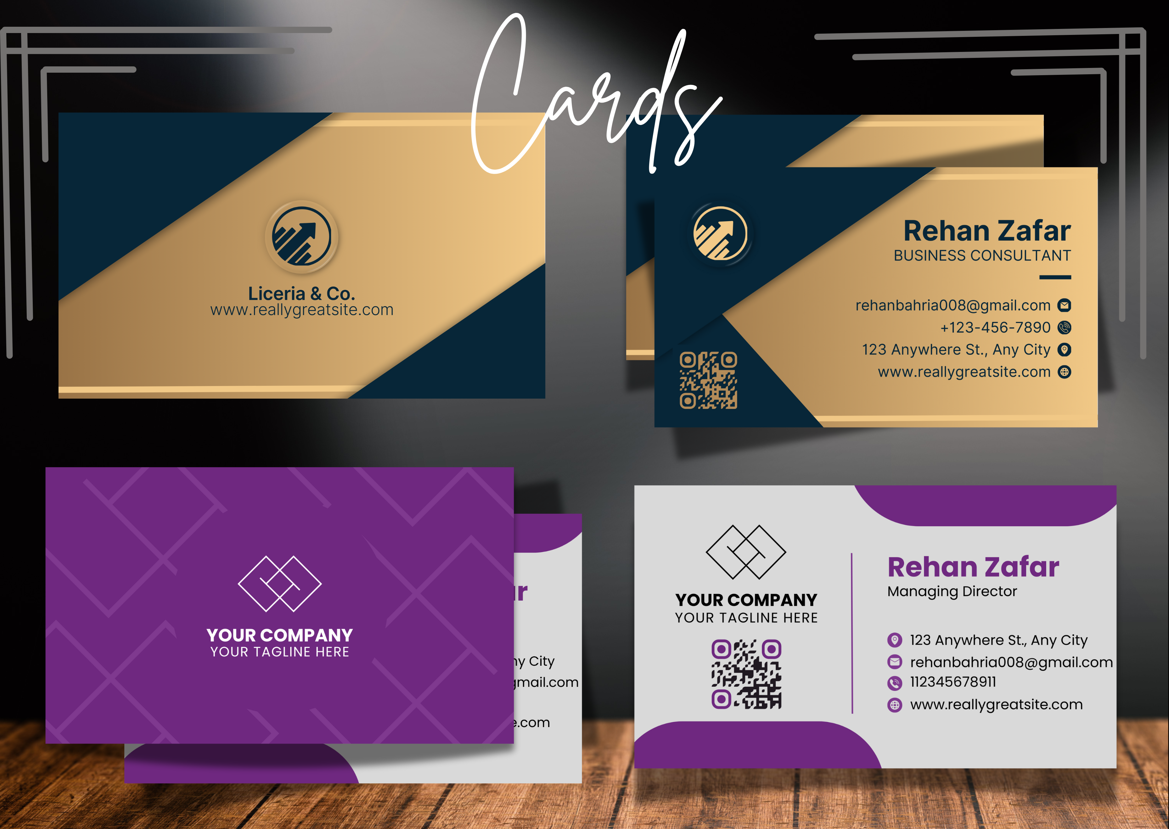 I will create a luxury minimalist business card design