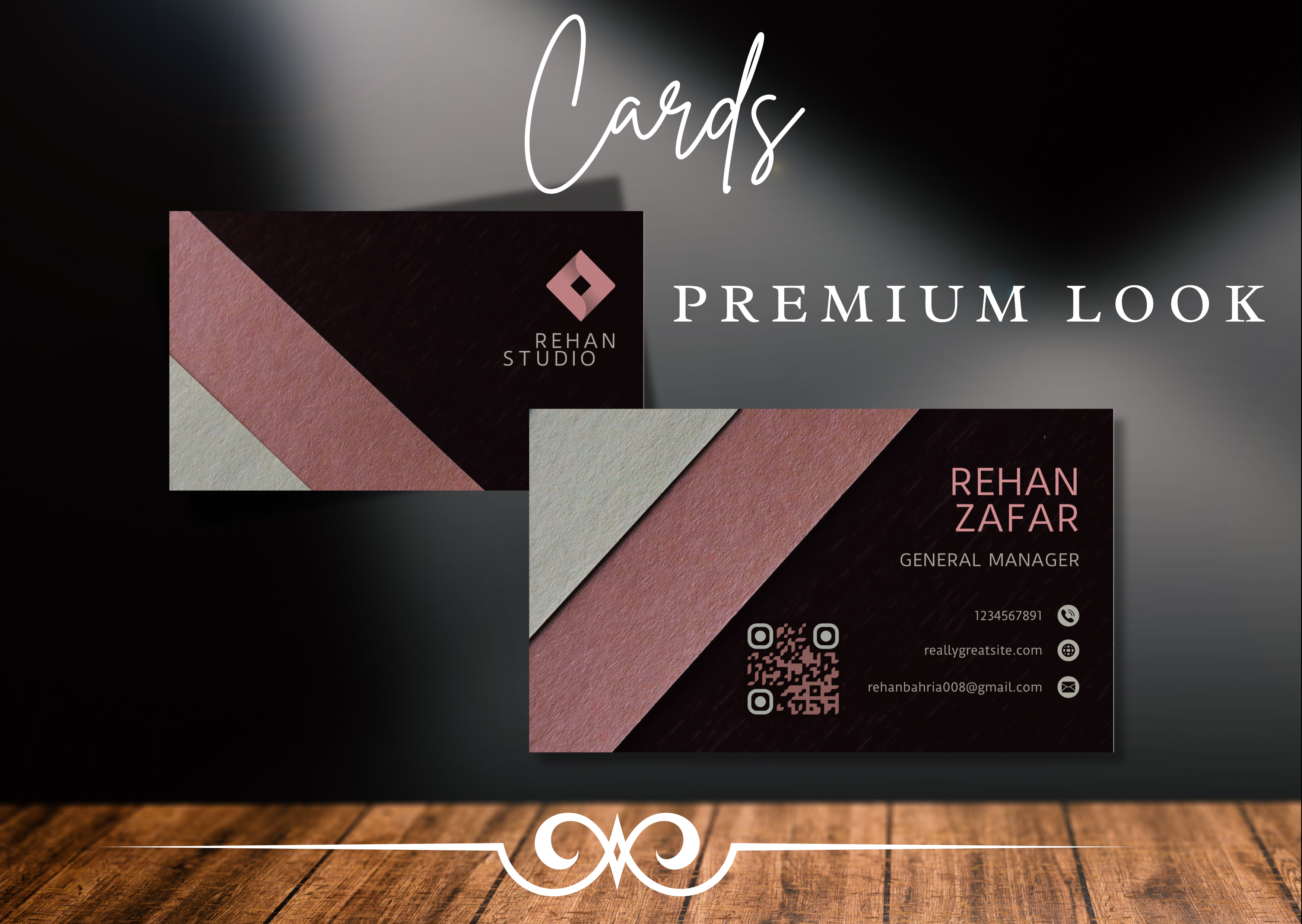 I will create a luxury minimalist business card design