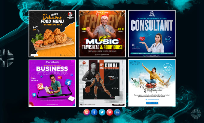 I will design 10 attractive facebook and instagram posts banner ads in 24 hours