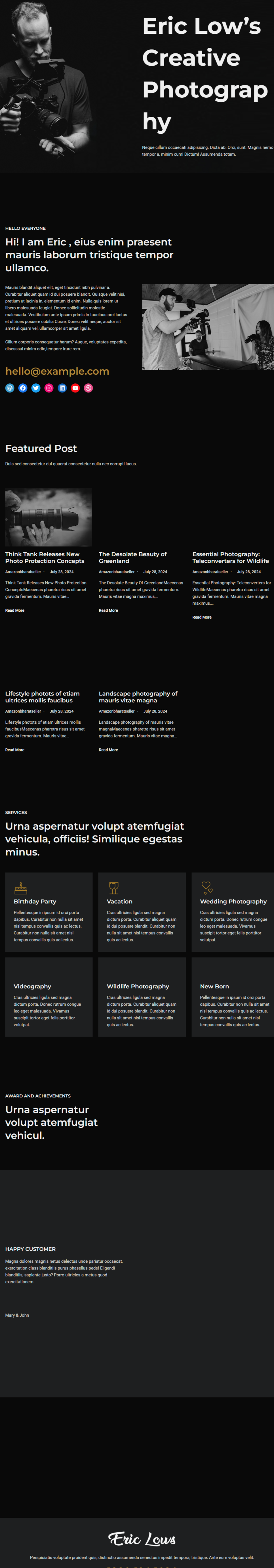 I will design a Full Professional Wordpress Website Creation