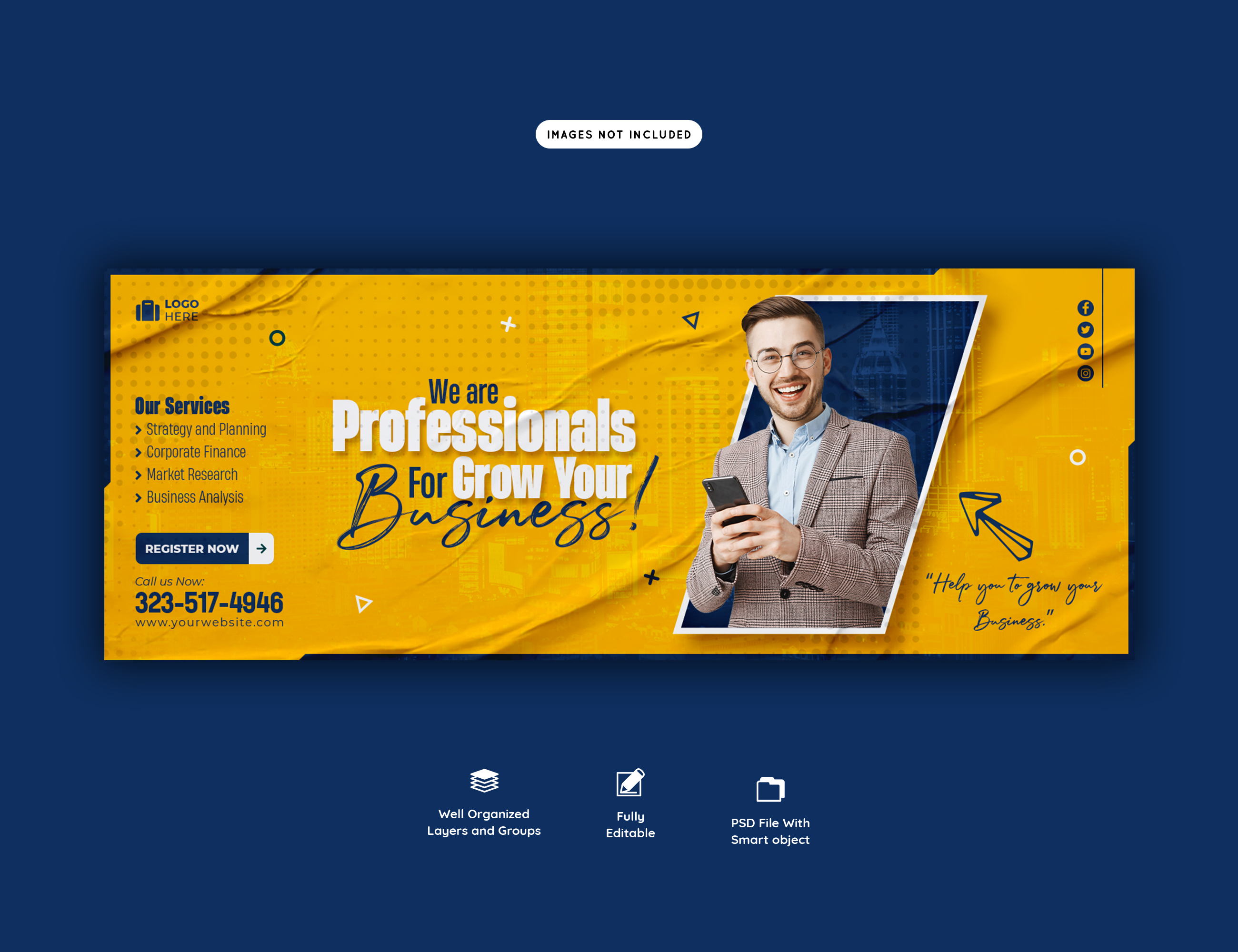 I Will Design Professional Social Media Cover For YouTube, Marketplace and Etc