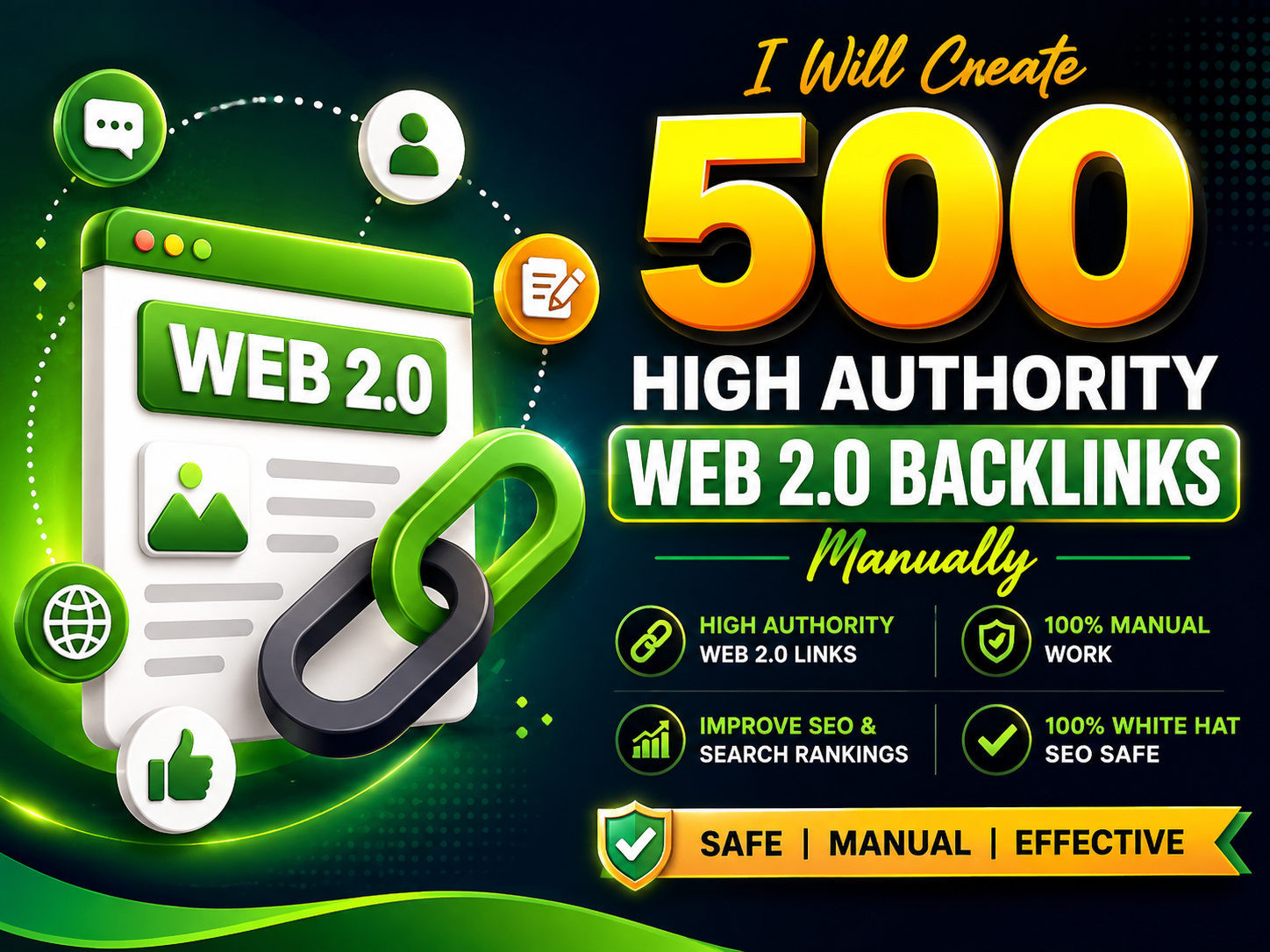 I Will Build 500 Premium Web 2.0 Backlinks for Your Website