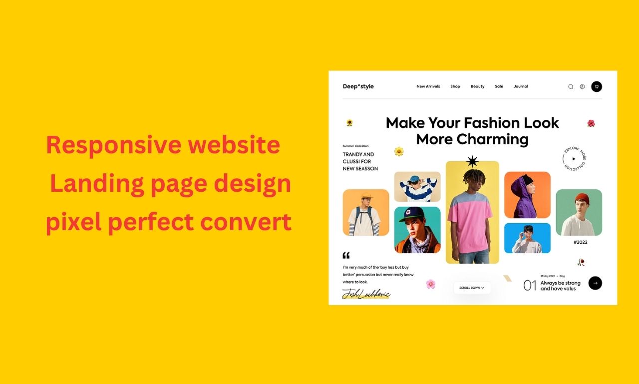 I will design responsive website Using HTML, CSS, Bootstrap5