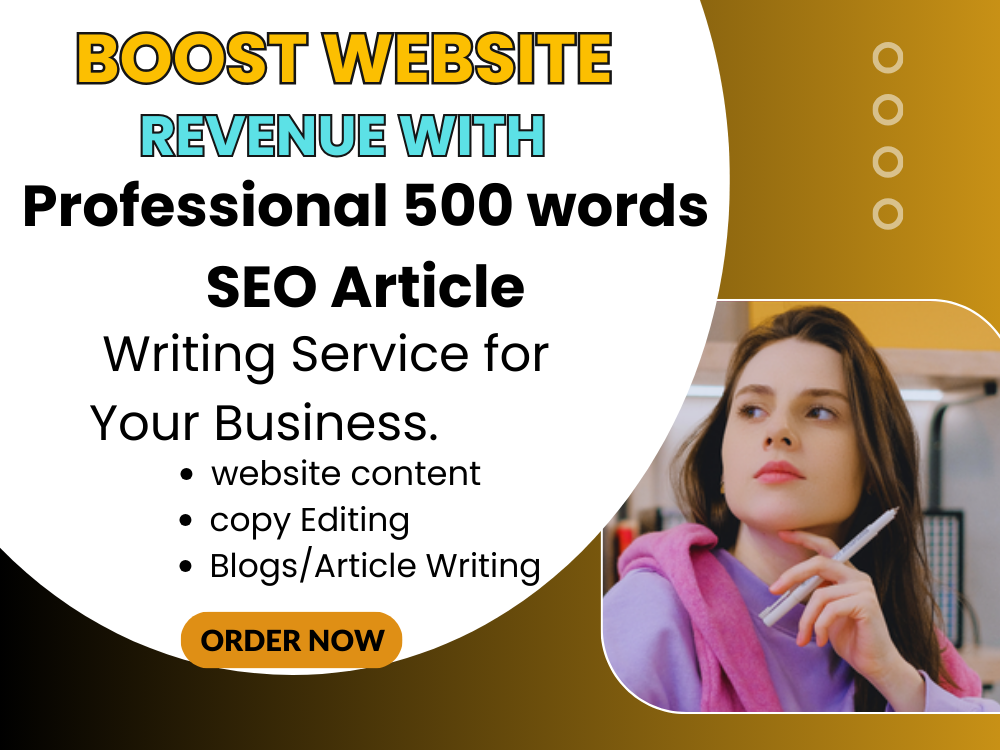 Boost website revenue with professional 500 words SEO article