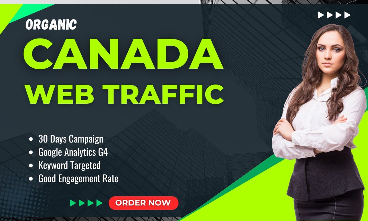 I will Drive 25,000 Canada Web Traffic to your websit...