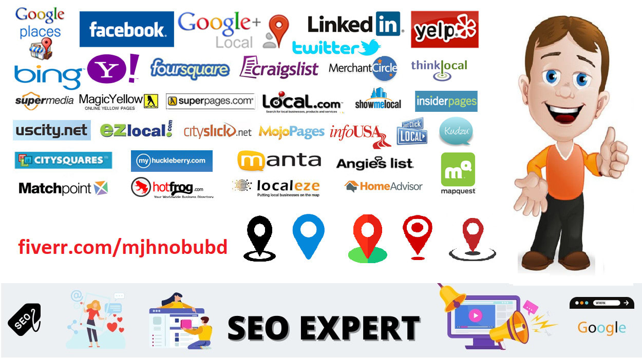 I will do 55 USA, canada, UK, australian, germany, india, local citations SEO directrories