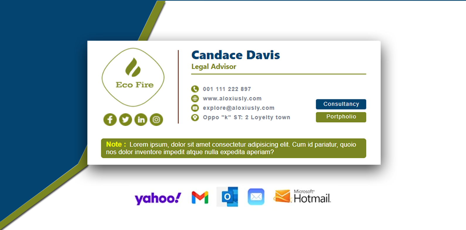 I will create modern clickable HTML email signature for gmail, outlook and many more