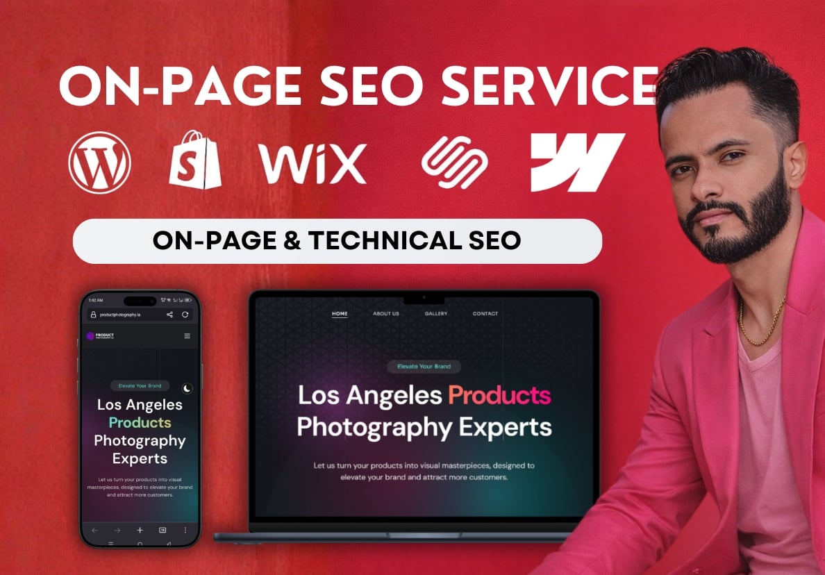 I will do On-Page SEO for WordPress, Wix, Squarespace, Shopify, Tilda SEO optimization service