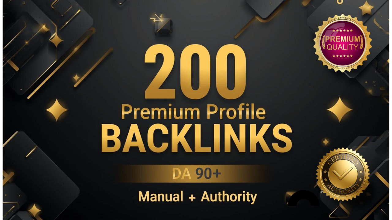 I will manually create 200 high authority profile bac...