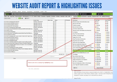 Comprehensive Technical SEO Website Audit report with Screaming Frog 