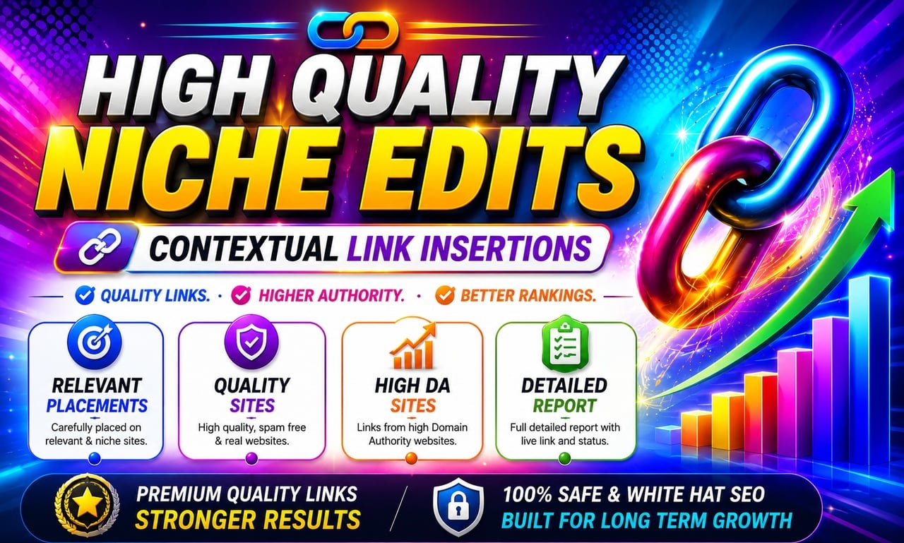 I Will Create 5 Premium Niche Edits Link Insertions on Authority Websites