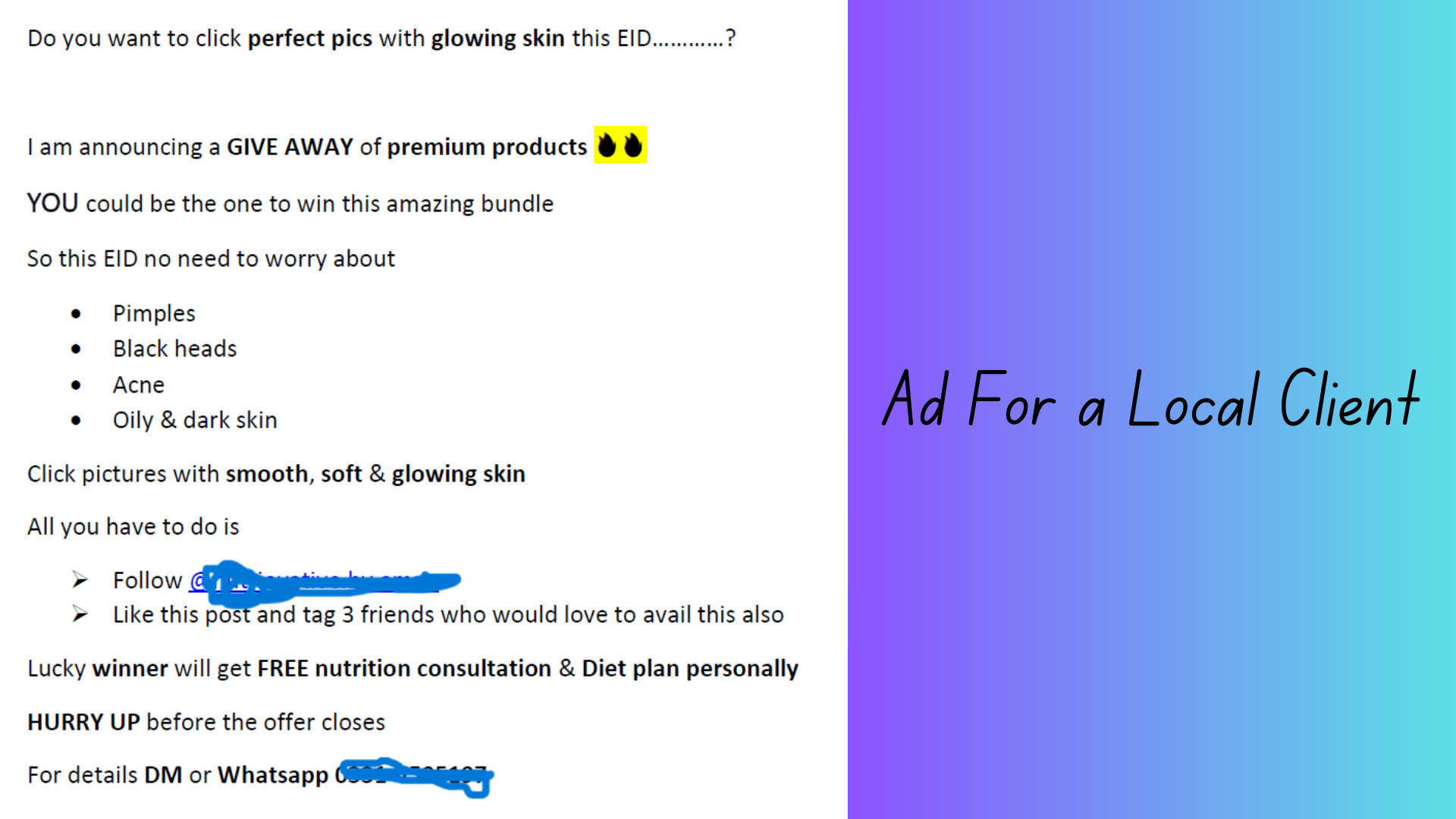 I will write persuasive social media ad copy for you