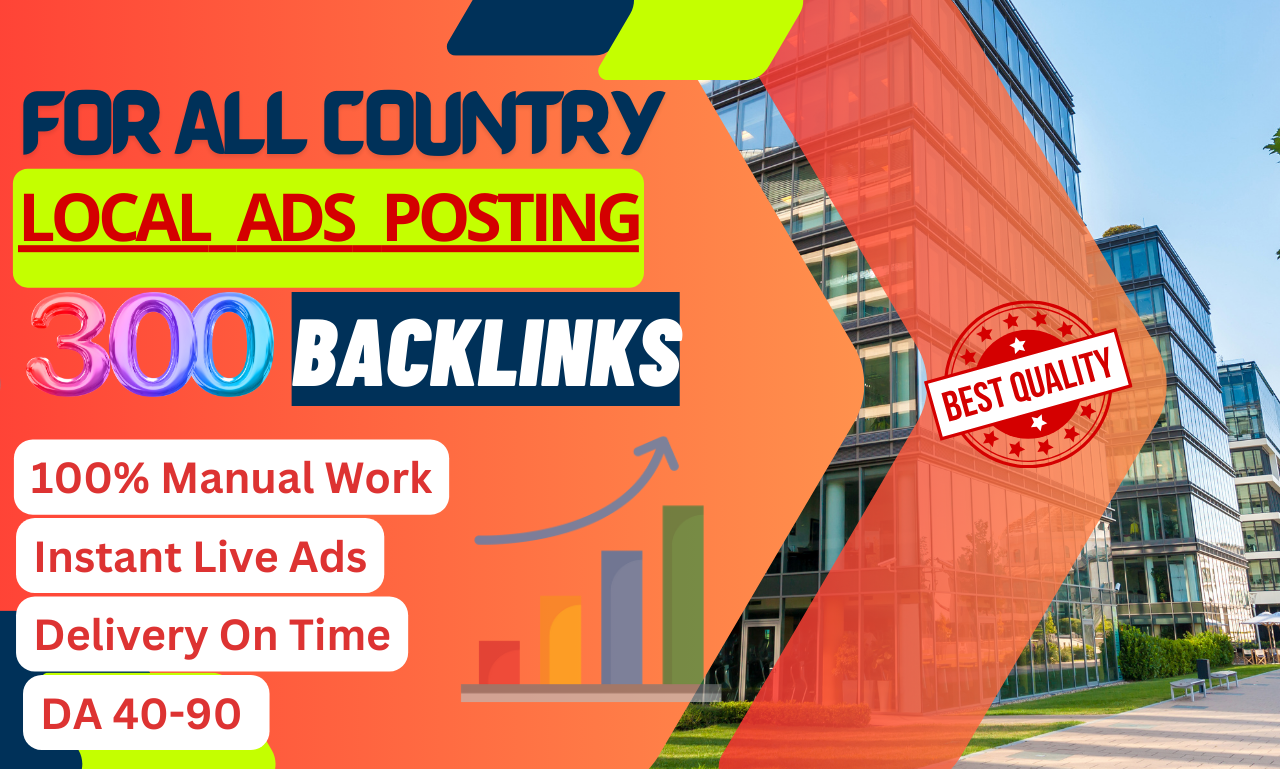 I will post your local ads with 100 high-quality back...