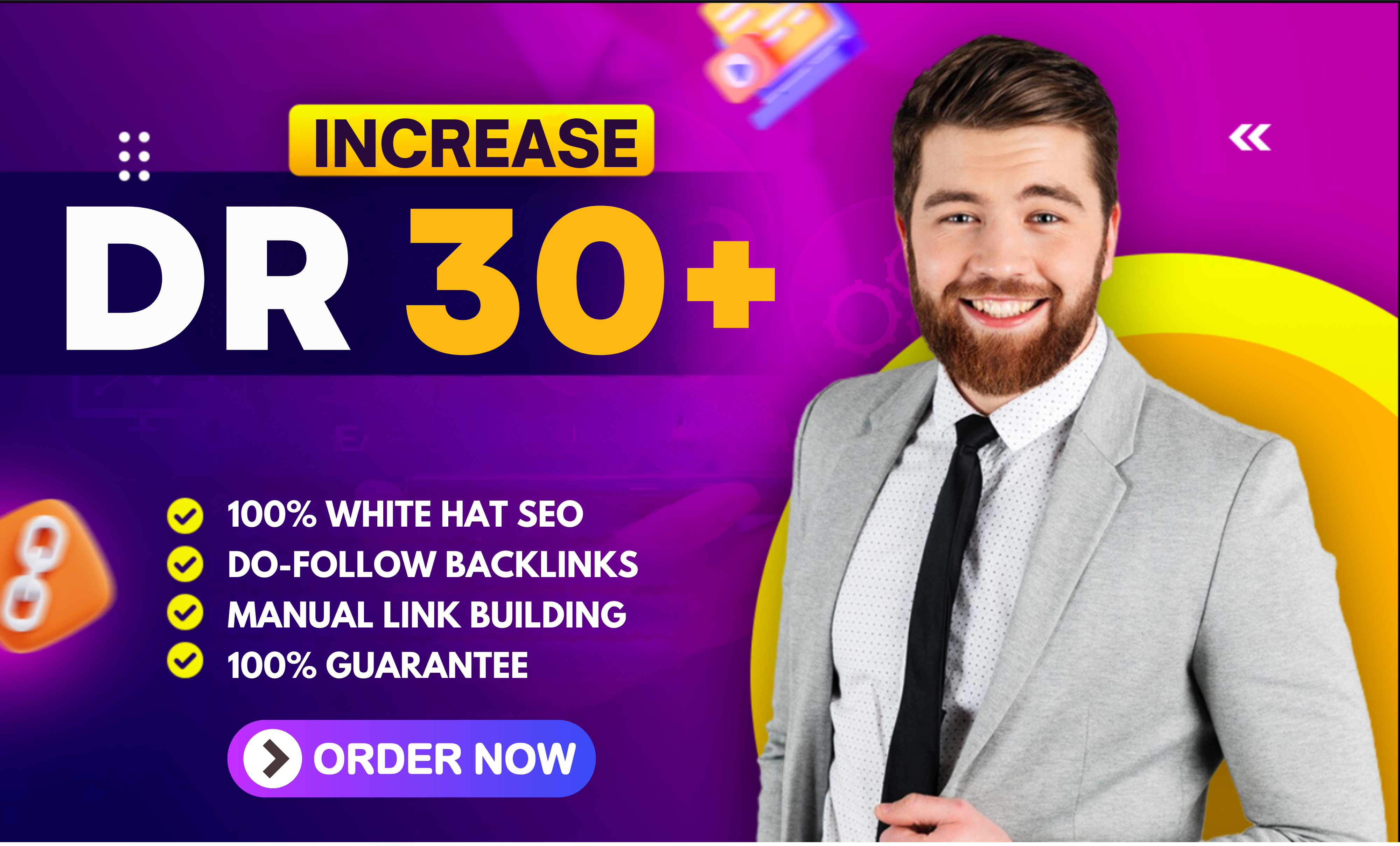 I will increase DR 30 plus with dofollow SEO backlink...