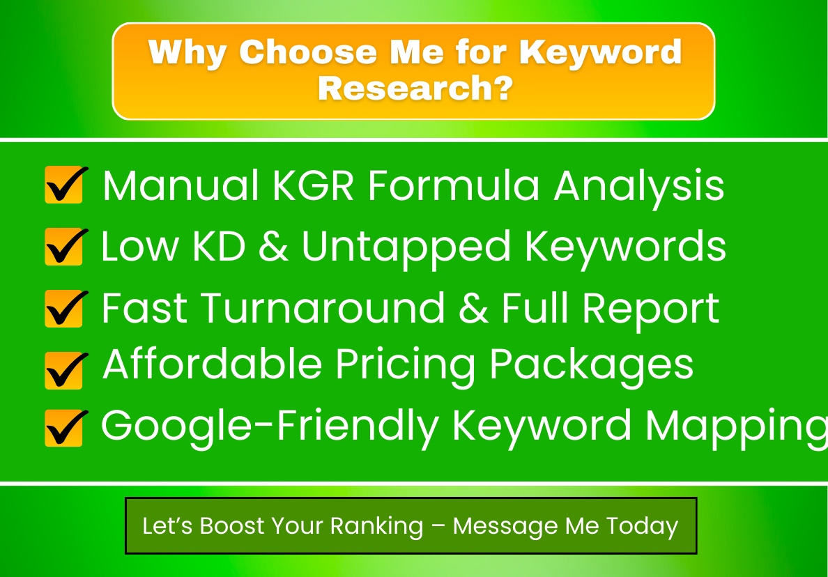  KGR Keyword Research for Fast SEO Results
