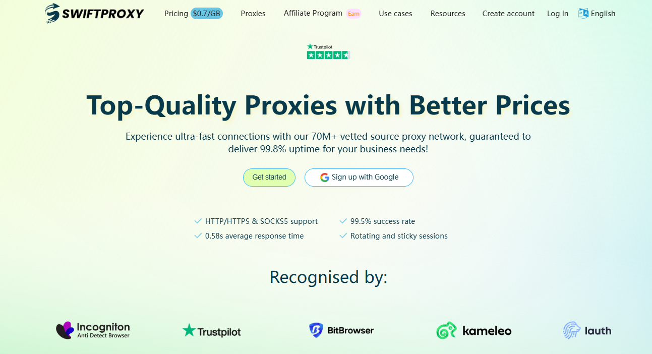 80M+ Clean Residential Proxies start at just 0.7/GB. ...