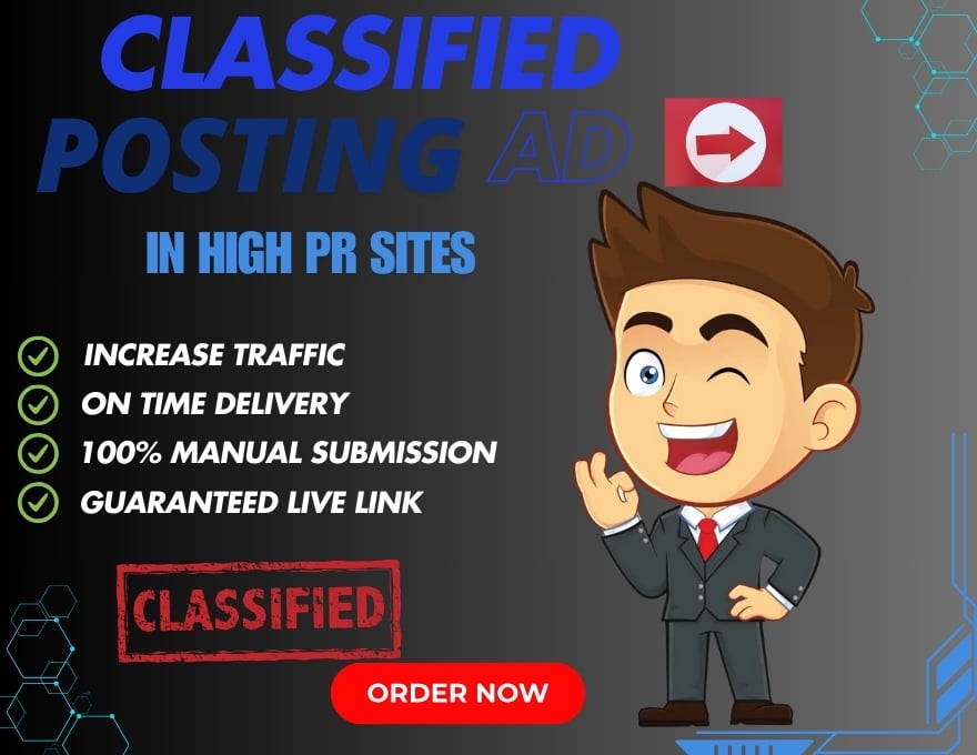 I will post 300 high quality Classified Ad post in to...