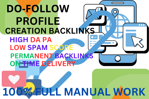 I will provide 50 high DA PA authority profile creation backlinks to rank easily on search engines 