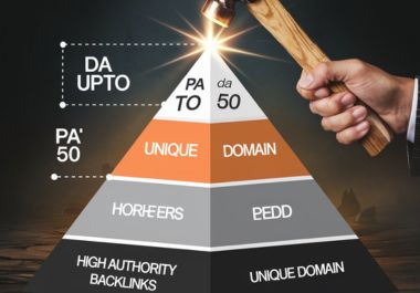 Increase Ranking with 50+ Unique Domain High Authority Backlinks PA DA TF CF Upto 50