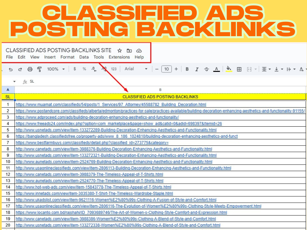 Traffic & Rank: 100 Classified Submissions Done