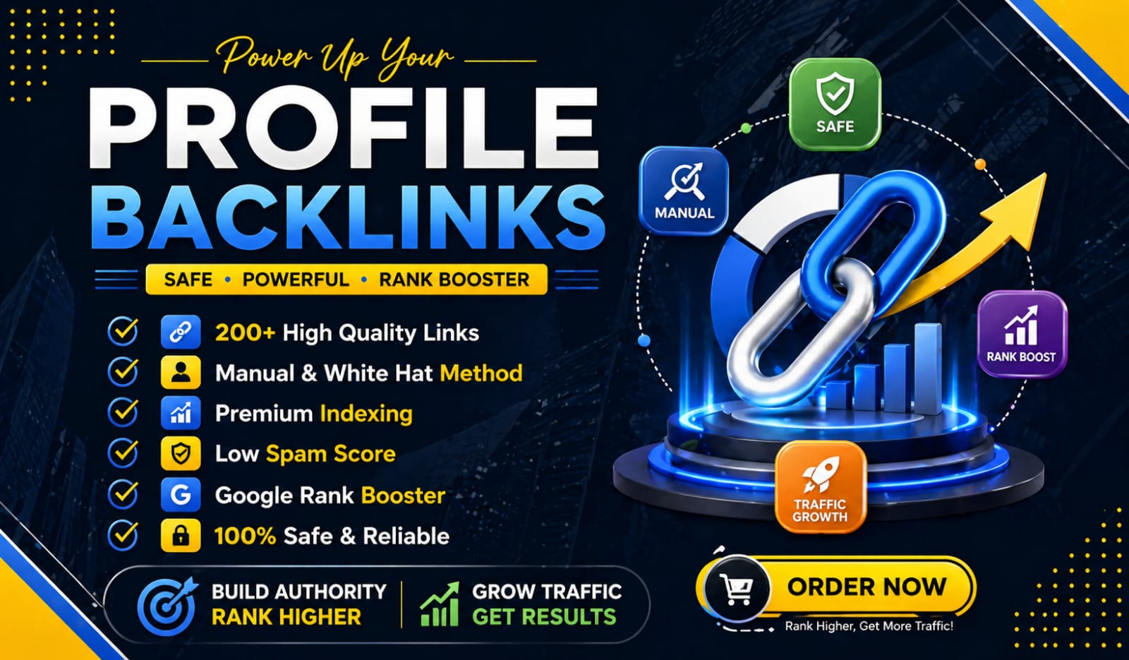 I will do profile Backlink on DA 65+ site for your br...
