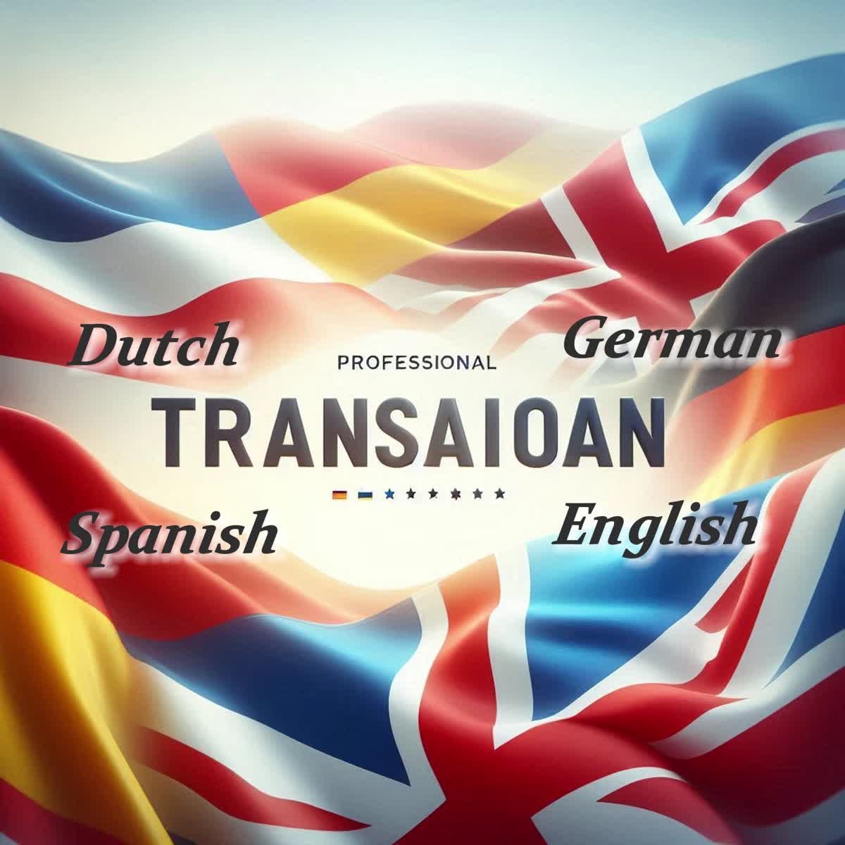 Translation\Translate Into English,spanish,Dutch Or German