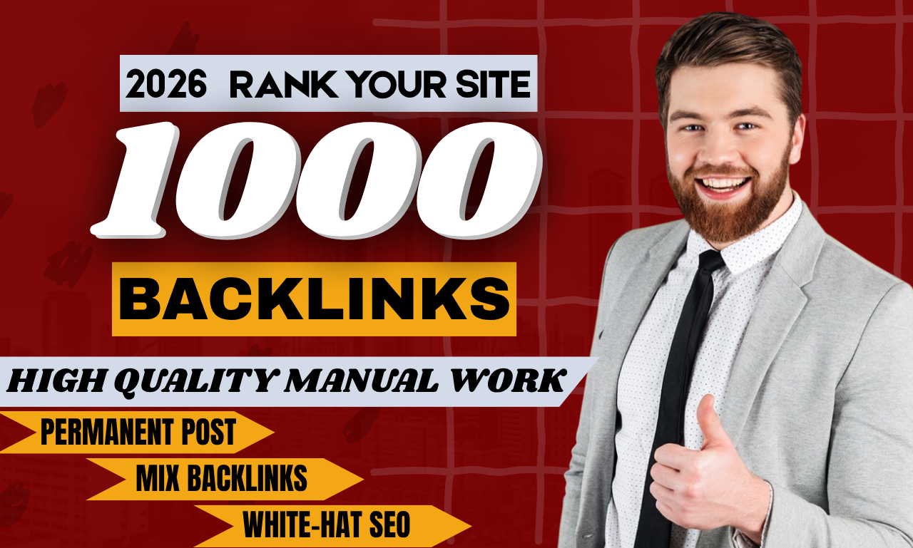 I will do 1000 manual backlinks for Google ranking and traffic