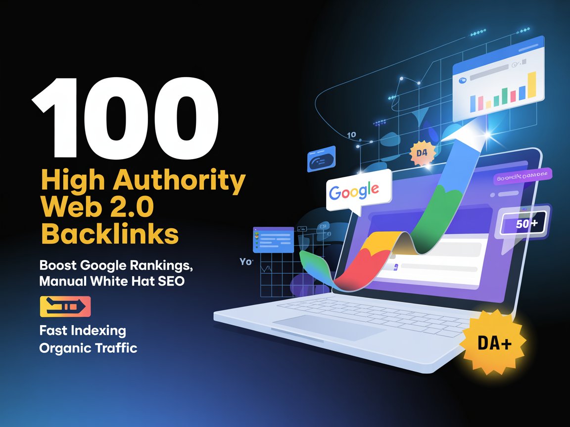 I Will Build 100 High Authority Web 2.0 SEO Backlinks for Higher Google Rankings