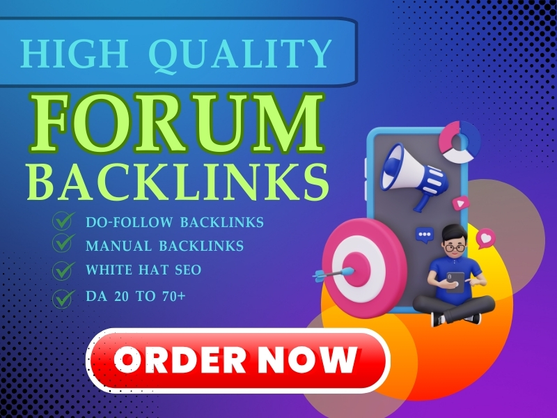 I will do Manually 60 Forum Posting and high authority forum backlinks and google rank