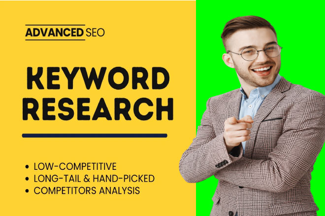 I will do low competition keyword research website for success