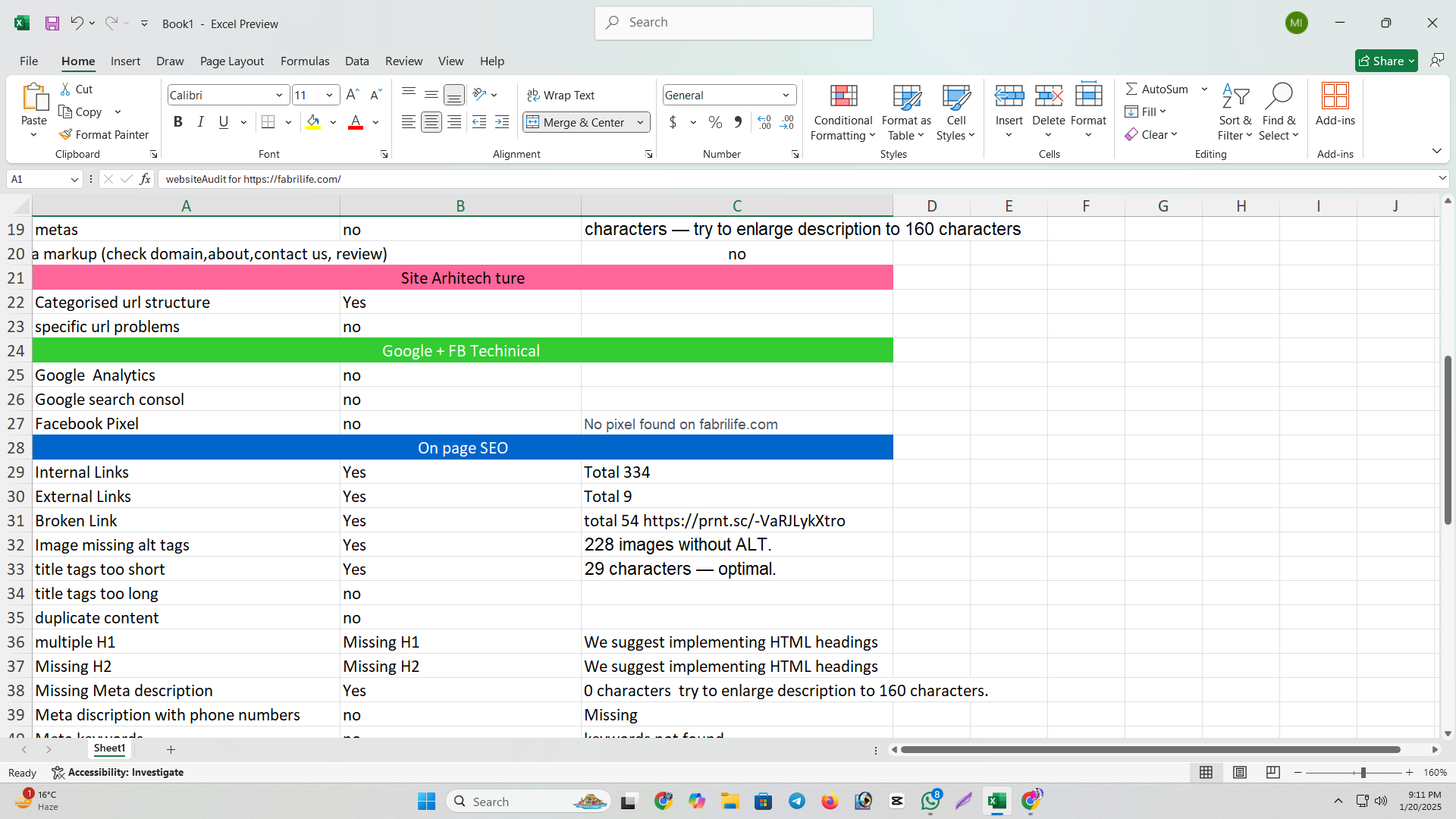  I will provide an expert website audit report and a Comprehensive SEO Health Check