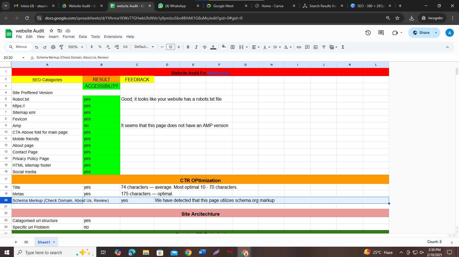 Comprehensive SEO Website Audit & Actionable Insights to Boost Your Rankings and Competitive Edge