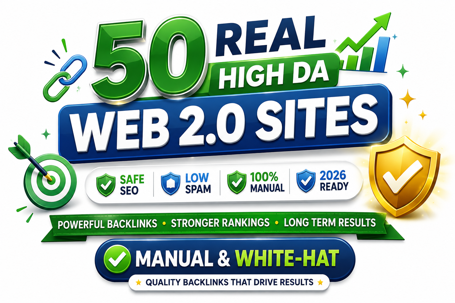 I Will Build Manual 50 High DA PA Web 2.0 Backlinks From Real Authority Domains