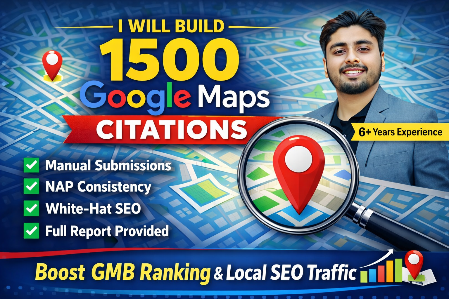 I Will Build 1500 Manual Google Maps Citations to Boo...