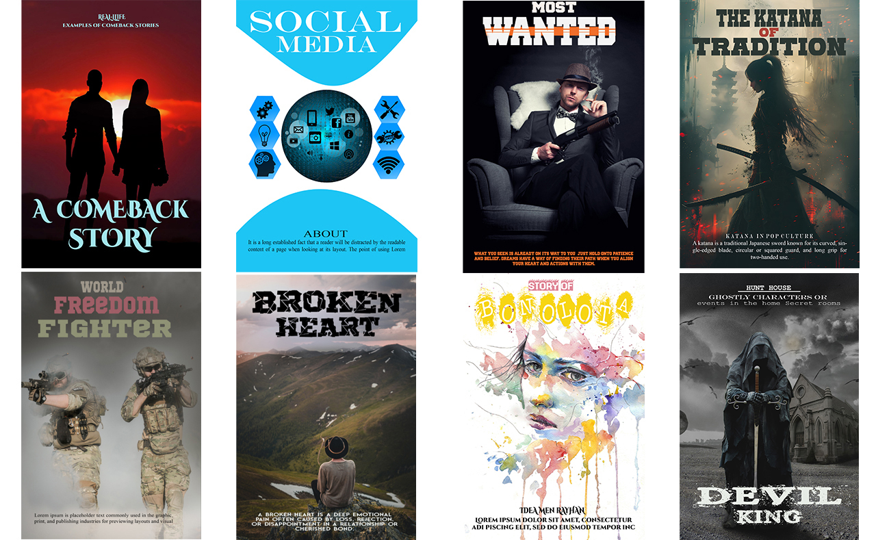 I will do all types of book cover & eBook Design Cover design Amazon KDP