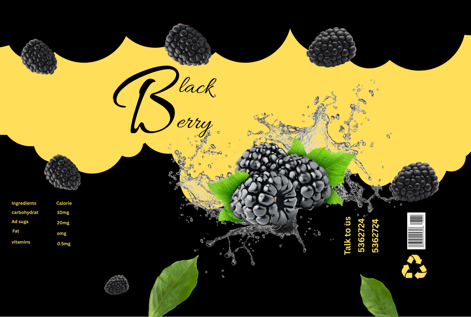 Packaging design with full package