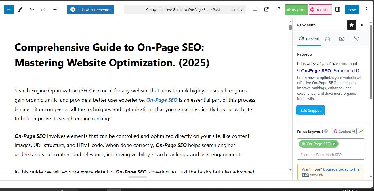  I will deliver flawless on-page SEO to skyrocket your website's rankings.