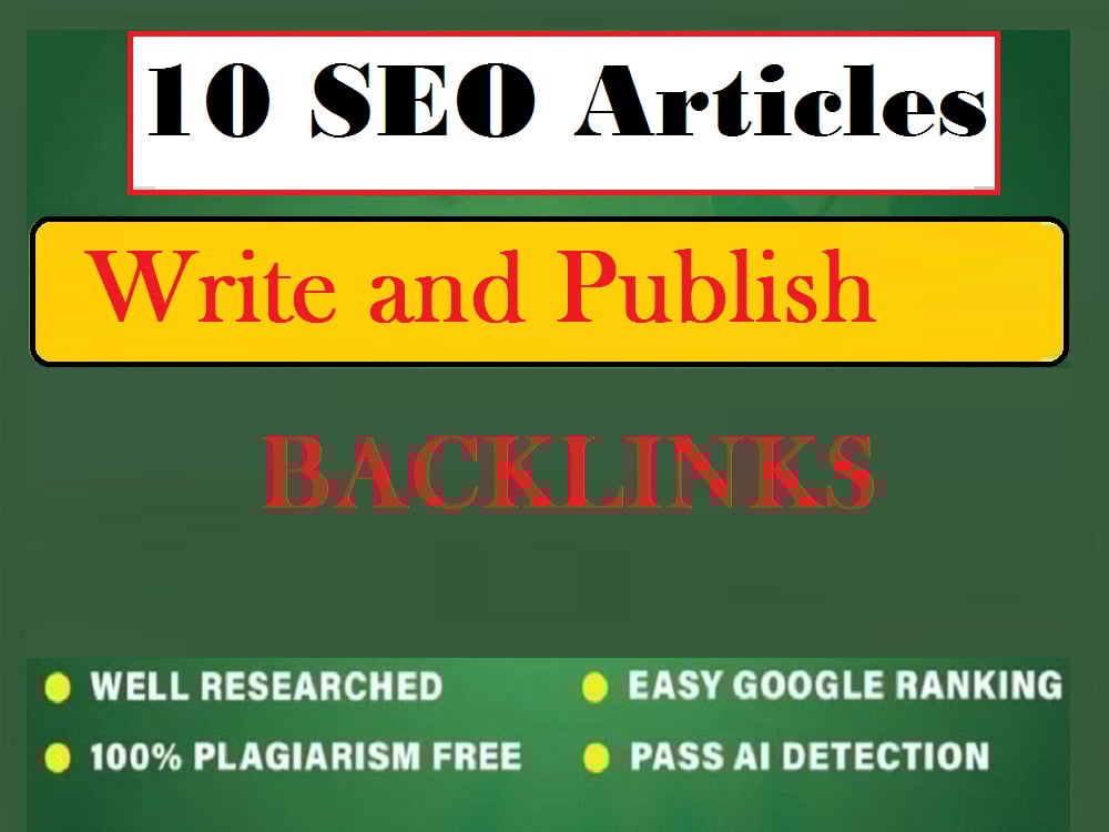 10 unique SEO articles to high DA sites with backlink...