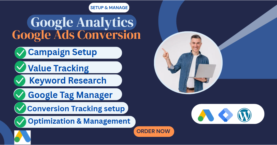 I Will Professionally Set Up GA4, Google Ads Conversion Tracking & Tag Manager