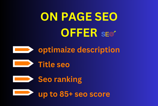 I Will Provide Complete On-Page and Off-Page SEO Optimization
