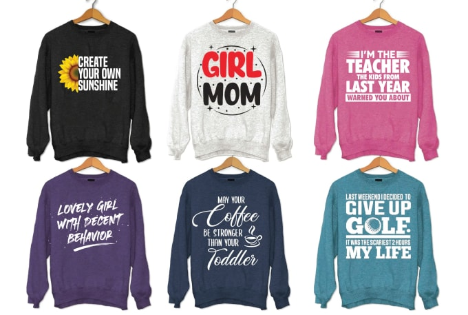 I will design typography tshirt