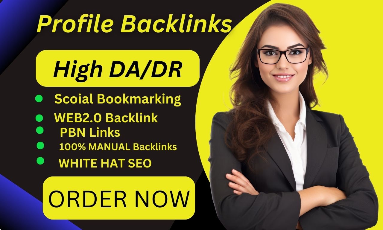 I will Provide Da 60+ profile backlinks for SEO ranki...